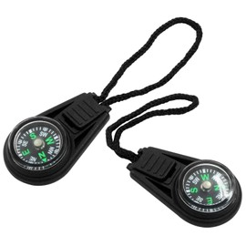 Kemcatui 10Pcs Mini Compass Bulk, Zipper Pull Tiny Compass Keychain Button Compass Small Compass Micro Compass Pocket Compass Paracord for Hiking Survival