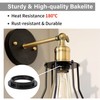6 Pack Black Lampshade Reducer Ring, E27 Lamp Shade Adaptor