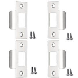 4Pcs Door Strike Plate, Strike Plate, Door Latch Plate, Strike Plates for Internal Doors, Door Plates for Internal Doors, Door Latches for Internal Door for Wooden Doors House Door