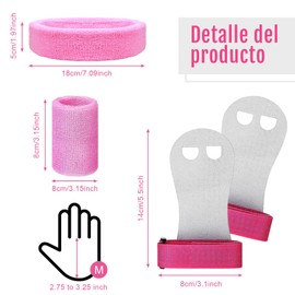 DOMOKO Juego de Muñequeras de Gimnasia para Niñas y Jóvenes, Protectores de Palma, Calleras de Gimnasia, Accesorios Deportivos para Entrenamiento y Ejercicio