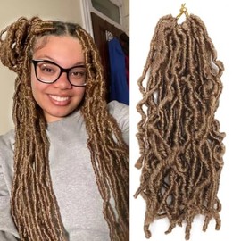 8 Packs Short Faux Locs Crochet Hair 120 Strands 12Inch Soft Locs wavy Dreadlocks Crochet Braids Natural Black Pre-Looped Crochet Hair for Women (27, 12 Inch (Pack of 8))