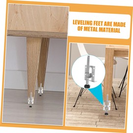 ORFOFE 6Pcs Adjustable Heavy Duty Leveling Feet for Cabinets Furniture Durable Table Leg Levelers for Uneven Surfaces Non Slip Furniture Foot Pads