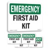 First Aid Kit OSHA Emergency Aluminum Sign 18 Inch x