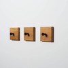 Oak Coat Hooks - Handmade Hook Rack with Black Hooks