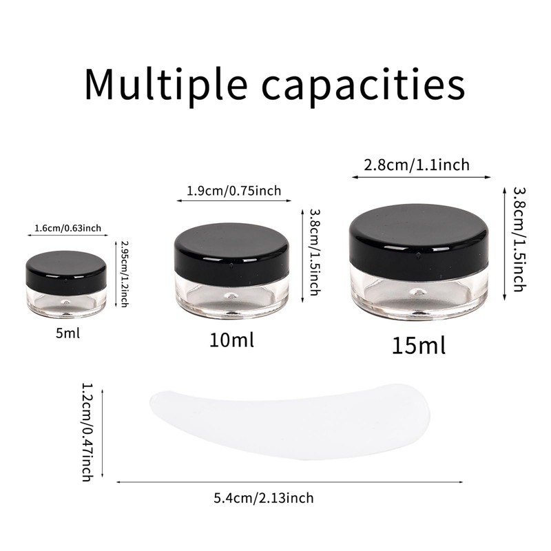 Sgehai Pack of 73 Containers, 5 ml, Cosmetic Jars, Lip