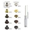 XINMEIWEN 100 Sets Chicago Screws Assorted Kit Double-Sided Leather Screw