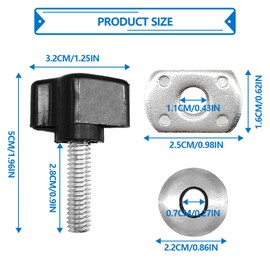 SYudwen 8 Pack Hard Top Bolts Compatible with Jp Wrangler JK TJ YJ Unlimited Sports Rubicon X Freedom Sahara 2/4 Door Quick Removal Fastener Thumb Screw Nuts Bolts