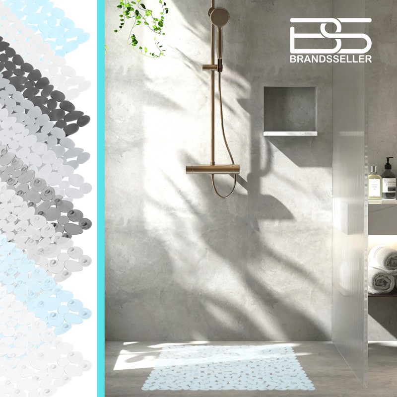 Stone-look shower mat / bath mat, 53 x 53 cm