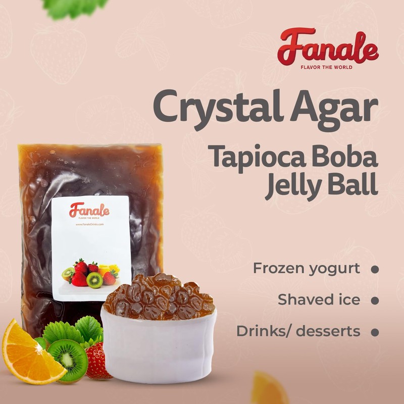 Fanale Brown Sugar Agar Tapioca Boba Jelly Ball for Milk