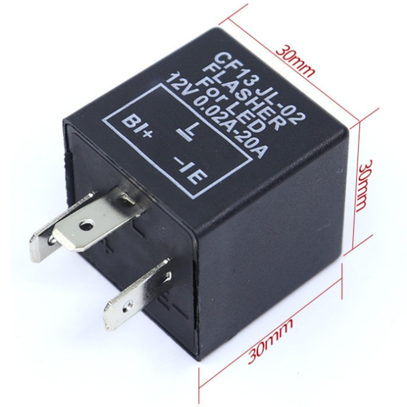 GRmkt CF13 IC Turn Signal Relay, Universal LED Compatible, High