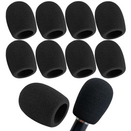 Thick Microphone Cover,Foam Mic Covers Windscreen Suitable for Most Standard Handheld Stage Microphone,Reusable Foam Covers (10 Pack)