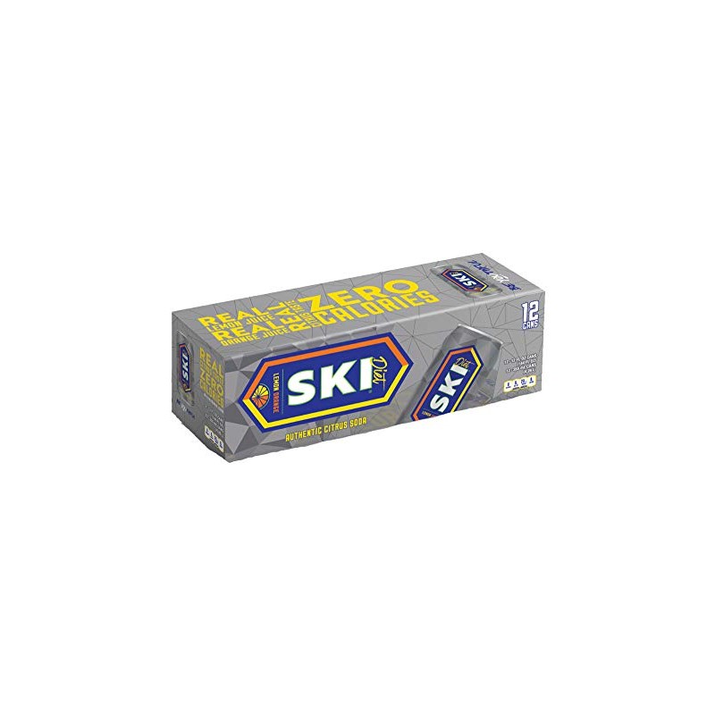 DIET Ski Lemon Orange Citrus Soda, 12 Ounce (12 Cans)