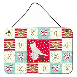 Caroline's Treasures German Helmet Pigeon Love Door Hanging Prints Wall-Decor, Multicolor