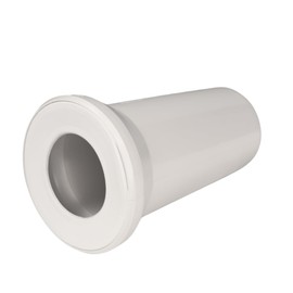 BADfabrik24 Toilet Connector 100 x 250 mm - Wall-Mounted Toilet Straight Plastic DN100 Toilet Pipe for Waste Water Connection (White)