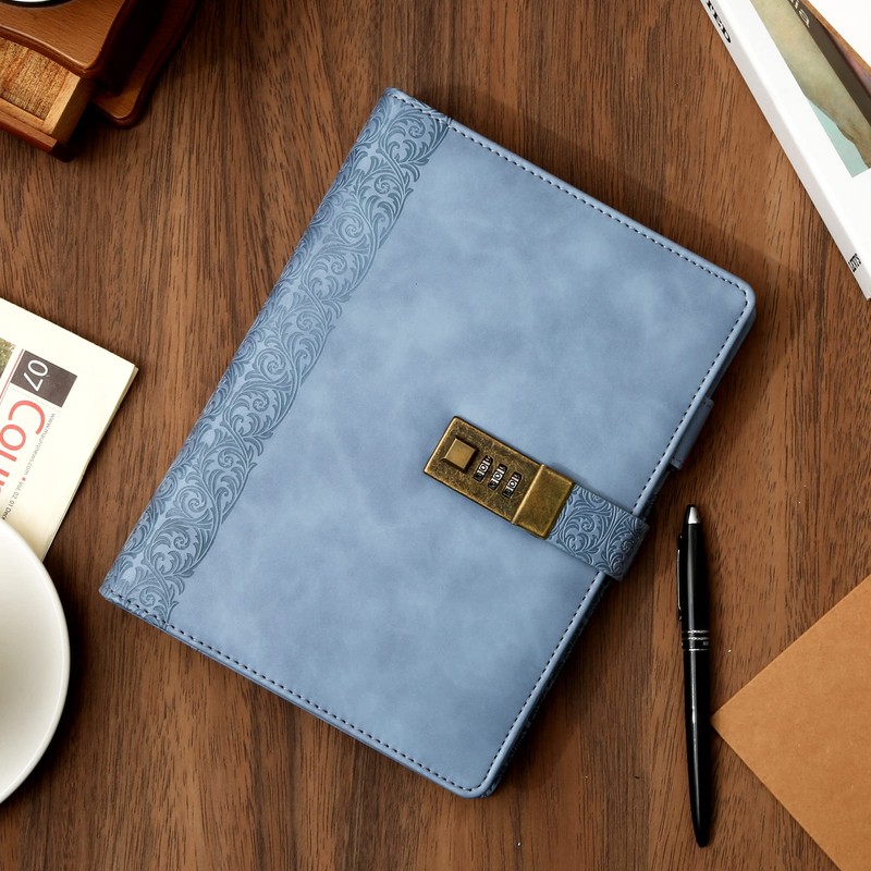 CAGIE Locking Journal for Adults Journal with Lock Large Binder
