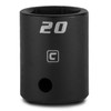 Capri Tools 20 mm Shallow Impact Socket, 1/2-Inch Drive, 6-Point,