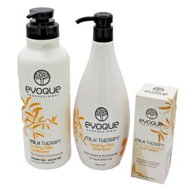 EVOQUE MILK THERAPY CREAMY MILK - SHAMPOO, CONDITIONER, SERUM  -READ-  (3 PACK)