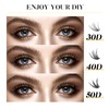 LANKIZ Lash Clusters, 30D+40D+50D Mix Individual Lashes, 320pcs D Curl