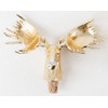 Set of Two Gilded Resin Moose and Deer Hunter's Wine