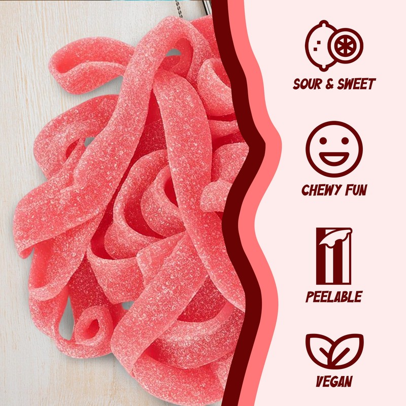 Sour Power Premium Strawberry Candy Belts – The Original Sour