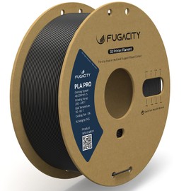 Fugacity PLA Filament 1.75mm, Black 3D Printer Filament 1KG Spool (N.W 2.2lbs), Dimensional Accuracy +/- 0.02mm, Enhanced Printing Effect Fits Most FDM 3D Printers