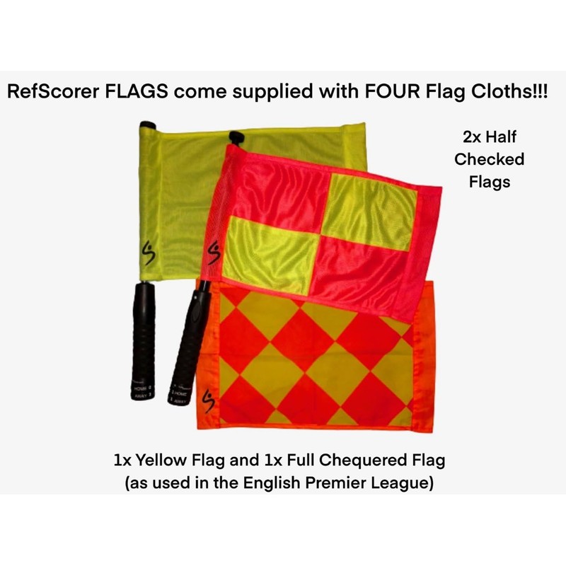 RefStuff RefScorer FLAGS – Referee Flags (pair) Assistant Referee Linesman