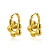 Waterproof Chunky Flower Dangle Earrings for Women Non Tarnish,Huggie Hoop