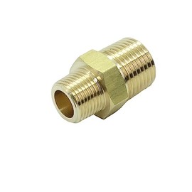 CDQBWKJGFJ 3 Pcs 1/2 NPT x 3/8 NPT Male Solid Brass Reducing Hex Nipples Brass Pipe Adapter Fittings Nipples Reducer Connectors