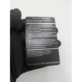 Standardized Field Sobriety Test Instructions Patrol Card