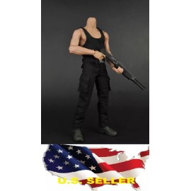 ZY 1/6 Black Vest pants Bane Rambo first blood for hot toys ganghood worldbox USA