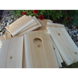 Gregg's 2-pack Screech owl / Kestrel nest box kits (white cedar)