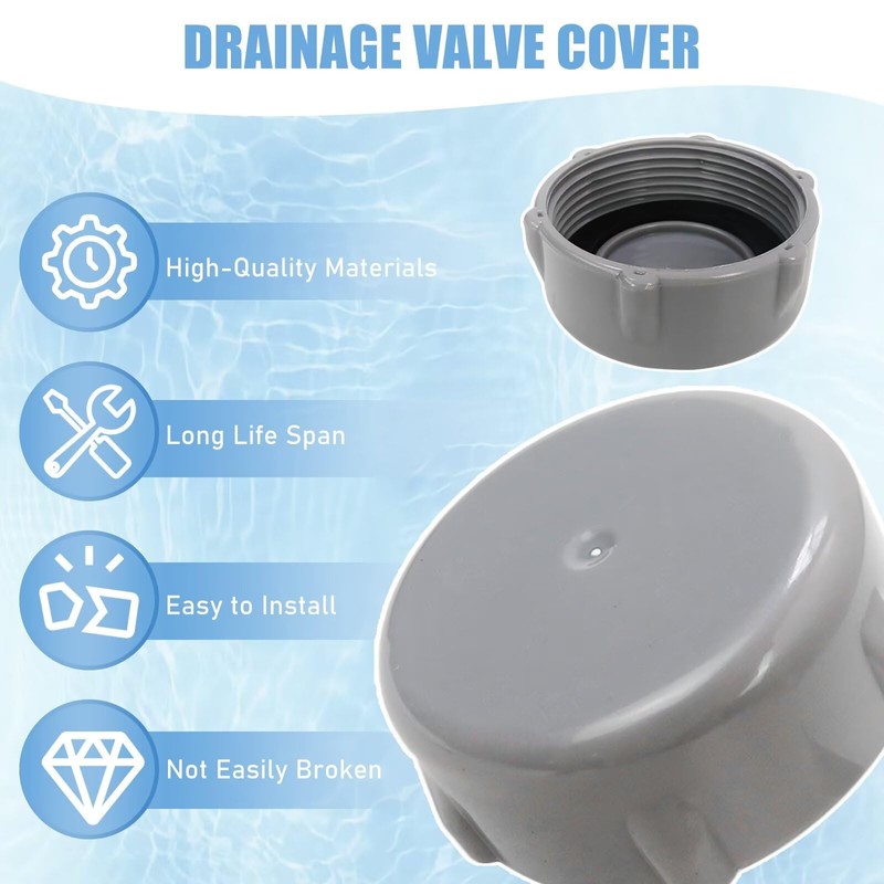 BUTITNOW Replacement Drain Valve Caps, Grey Replacement Drain Valve Caps