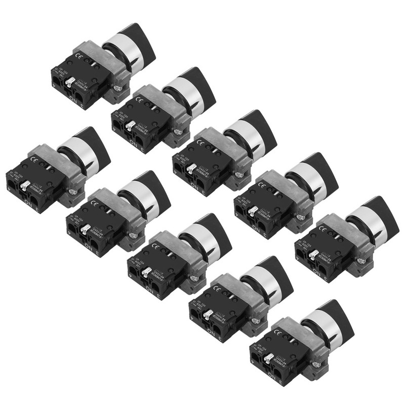 10Pcs BERM Button Switches Normally Closed Safety 2Level Knob Switch