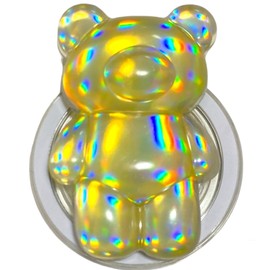 GrandslamEX Compatible Crystal Bear, Magnetic Absorption, Magnet, Folding Smartphone Grip, Sockets, MagSafe, Korean Smartphone Ring, Stand, Grip Tok, Bunker Ring, Smartphone Drop Prevention, Mobile