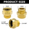 Hooshing Hose Bib Adapter 1-1/16" Fine Thread Female to 3/4