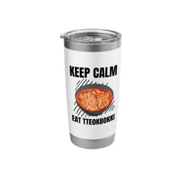 Retro Keep Calm Eat Tteokbokki Grunge Tteokbokki Lover Stainless Steel Insulated Tumbler