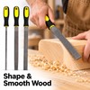 3-Piece Wood File Set – Carbon Steel Rasp Tools with