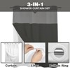 TERSUM No Hook Shower Curtain with Snap in Liner Set