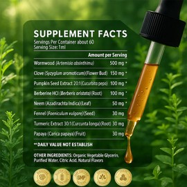 ZENVIVIAN Wormwood Extract Liquid Drops, Herbal Digestive Support Blend for Gut Balance & Daily Wellness, 60 mL (2 fl oz)