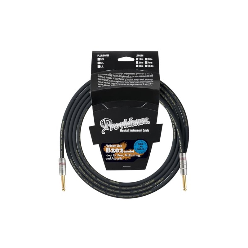 Providence Shielded Cable B202 1m S/S Plug (Straight/Straight)