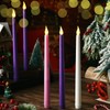 Mudder 5 Pcs LED Flameless Advent Candle Set Christmas Candles
