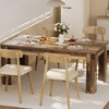 GarveeHome 63" Dining Table for 4-6, Farmhouse Dinner Table for