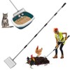 Chicken Coop Pooper Scooper, 36" to 67" Stainless Steel Long