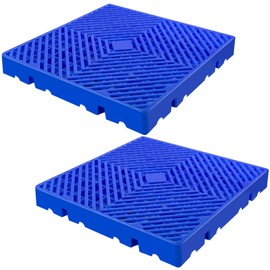 TMINEL Plastic Pallets for Basement Storage Lightweight Plastic Pallets with Plastic Grate Nestable Plastic Pallets for Indoor and Outdoor Waterproof Storage (2pcs-15.74 * 15.74 * 1.96in)