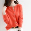zuevi Women's Cardigan, Crew Neck, Sweater, Knit, Long Sleeve, Solid,