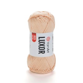 YarnArt Luxor Mercerized Cotton Yarn – 100% Giza Cotton, Smooth Texture, 50g (1.76 oz), 125m (136 yds), Lightweight Yarn for Summer Projects, Amigurumi, Baby Items, and Accessories (1205)