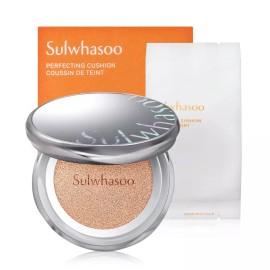 Sulwhasoo 설화수 퍼펙팅쿠션 파운데이션 쿠션 팩트 본품+리필 [NO.21N1 베이지 {SH4315}] Sulwhasoo Perfecting Cushion Foundation Cushion Pact Main Product + Refill [NO.21N1 Beige {SH4315}]
