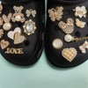 Bling Shoe Charms Chain 18 Pcs Cute Enamel Rhinestone Shoe