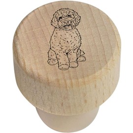 19mm 'Cavapoo' Wooden Bottle Stopper/Cork (BS00022412)
