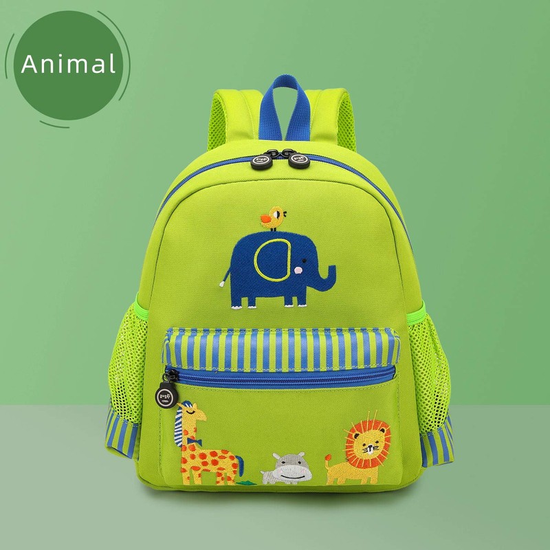 willikiva - Mochila 3D para niños y niñas, verde (Green